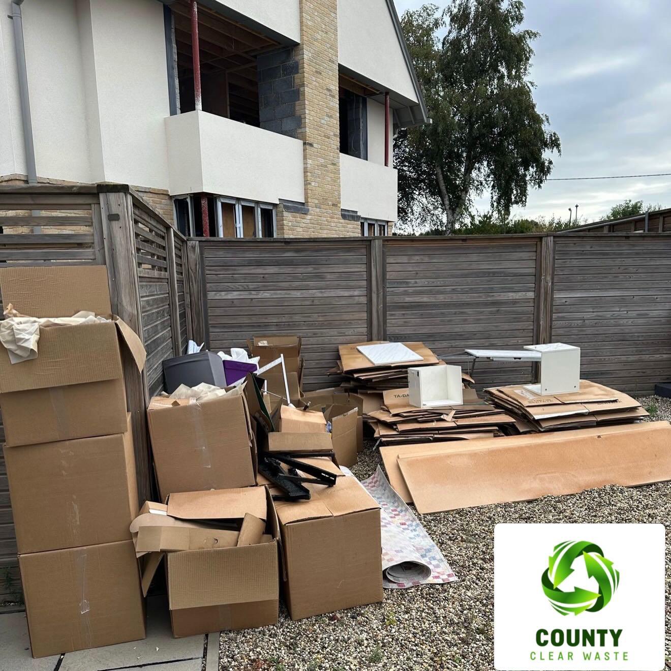 Packaging waste ready for collection